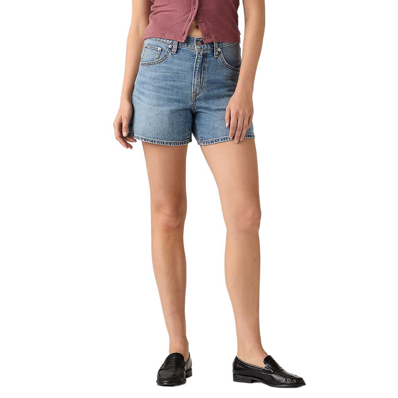 Levi's Cinch Mid-Thigh Lift Up Jean Shorts